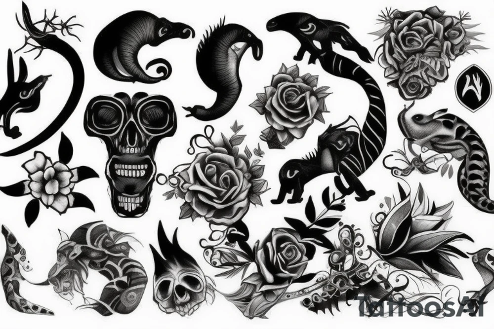 Evolution and life tattoo idea
