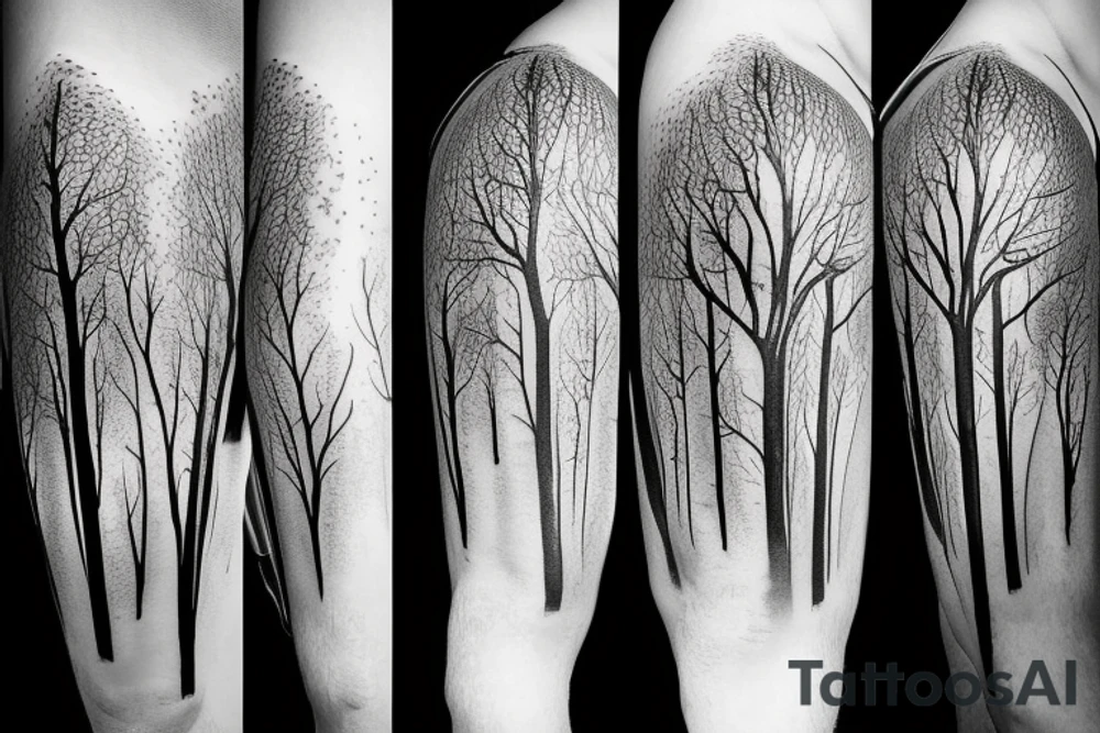 Lighting forest tattoo idea