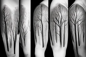 Lighting forest tattoo idea