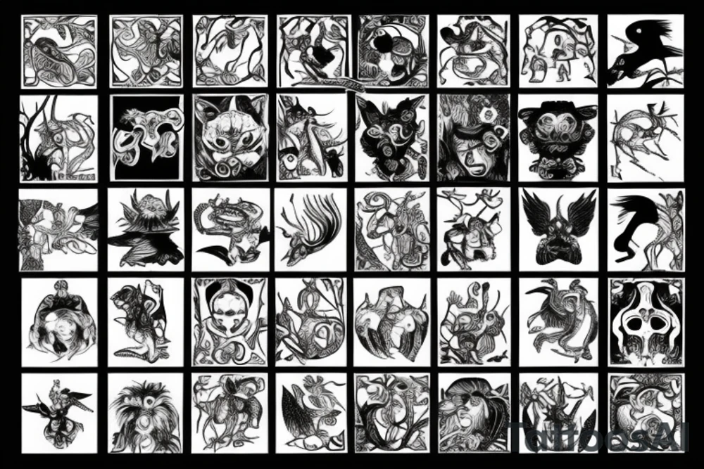 Biblical creatures tattoo idea