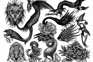 Biblical creatures tattoo idea