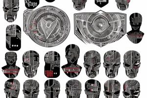 Half Superman Half Dr Strange with binary code tattoo idea