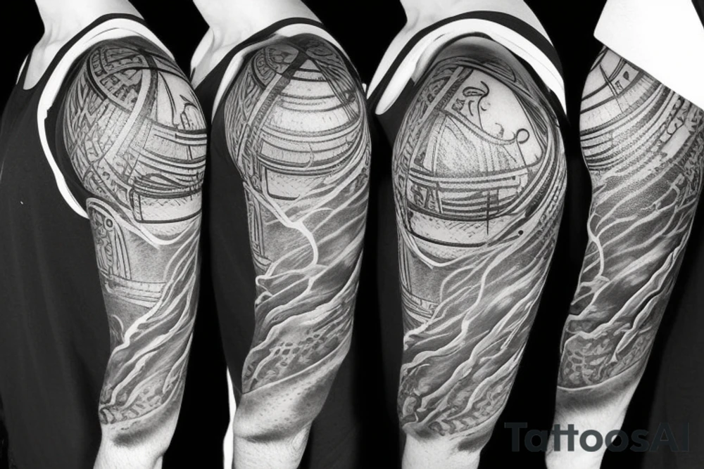Basketball under the crown tattoo idea
