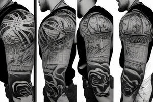 The crown on the basketball tattoo idea