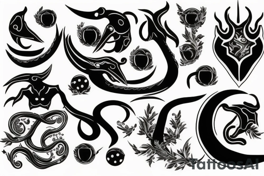 Black mamba tattoo idea