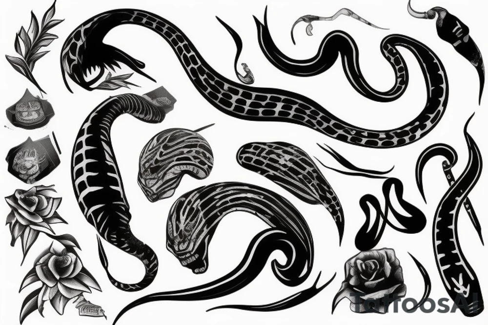 Black mamba tattoo idea
