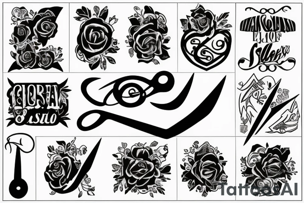 alba with scissors tattoo idea