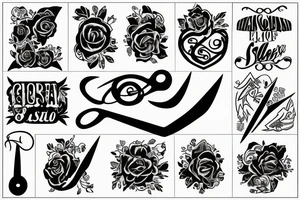 alba with scissors tattoo idea