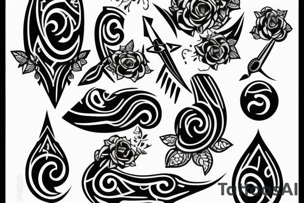 alba with scissors tattoo idea