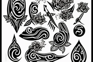 alba with scissors tattoo idea