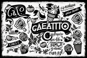 “Gelato” text tattoo idea