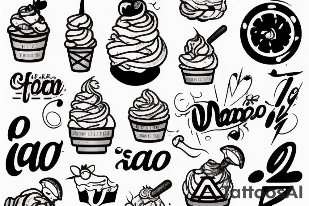 “Gelato” text tattoo idea