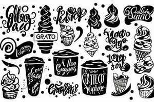 “Gelato” word tattoo idea