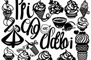 “Gelato” word tattoo idea