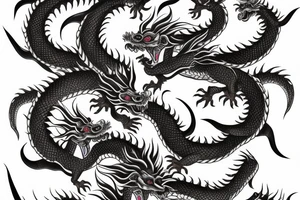 Gemini twins made from 2 chinese dragons inj janj tattoo idea
