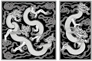 Gemini twins made from 2 chinese dragons inj janj tattoo idea
