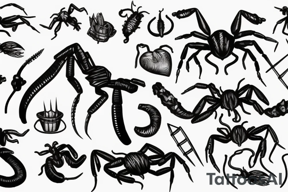 Scorpion stabbing a heart tattoo idea
