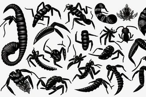 Scorpion stabbing a heart tattoo idea