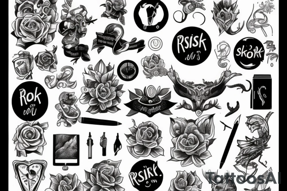 no risk no story tattoo idea