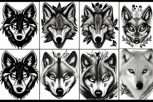 wolf intimidating view tattoo idea
