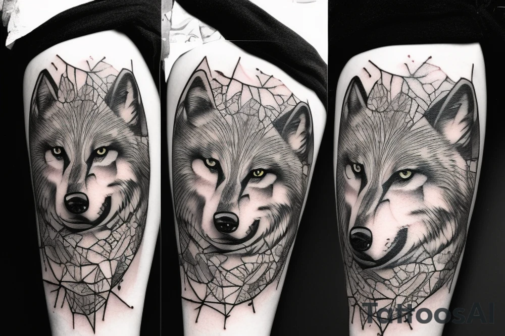 wolf intimidating view tattoo idea