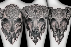 Buffalo skull tattoo idea