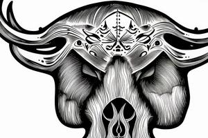 Bison skull tattoo idea