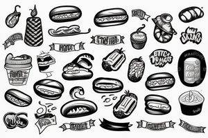 hot dog shop tattoo idea