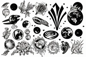 earth nature space tattoo idea