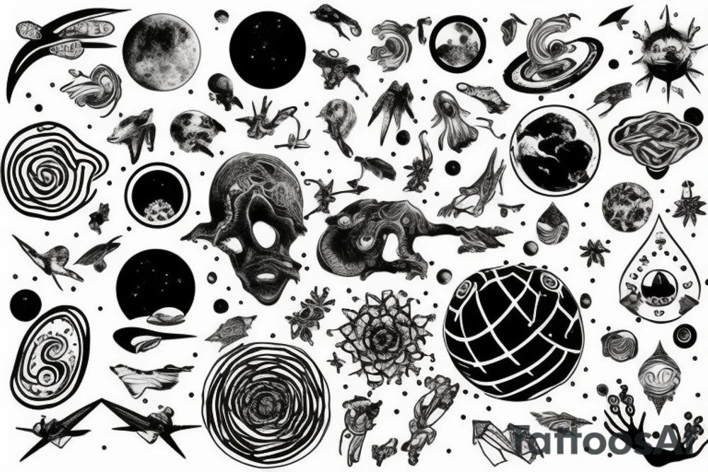 earth nature space tattoo idea