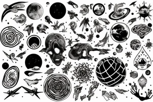 earth nature space tattoo idea