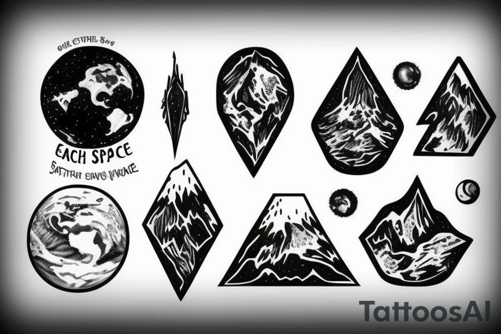 earth nature space signify tattoo idea