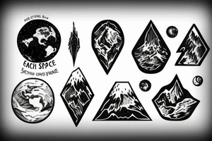 earth nature space signify tattoo idea