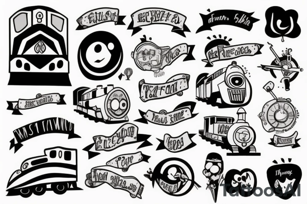 Train tattoo idea