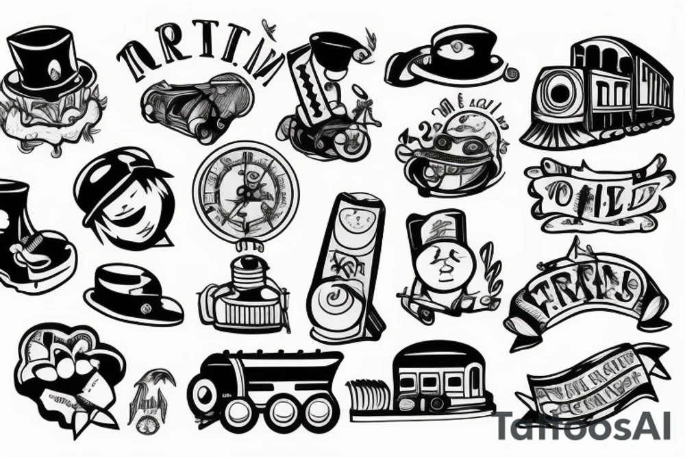 Train tattoo idea