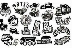 Train tattoo idea