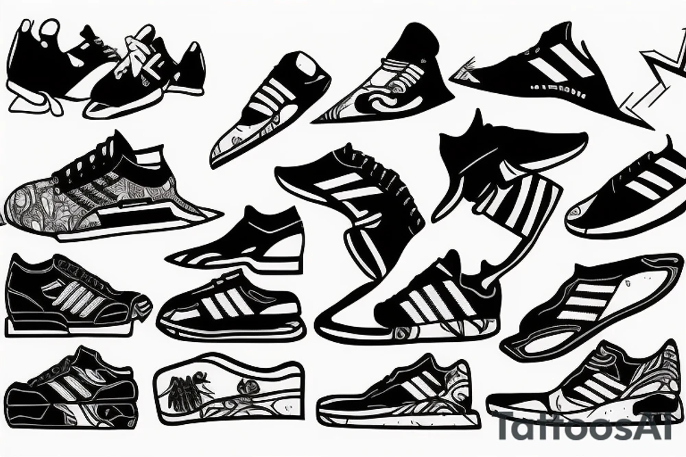 Shoes adidas graffiti tattoo idea