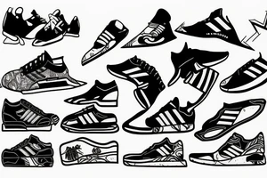 Shoes adidas graffiti tattoo idea