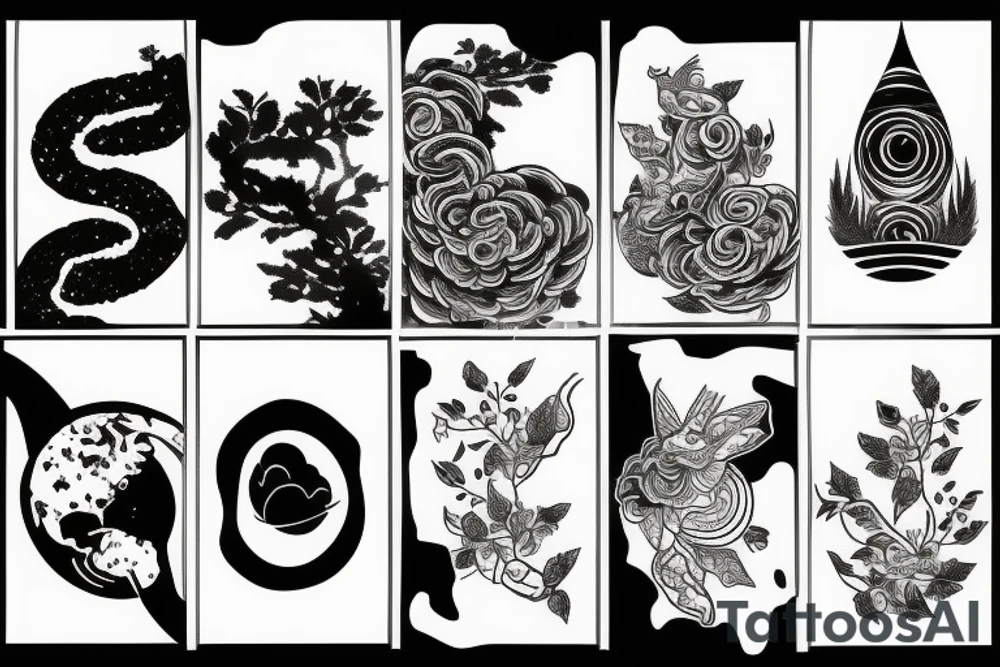 earth nature space freedom tattoo idea