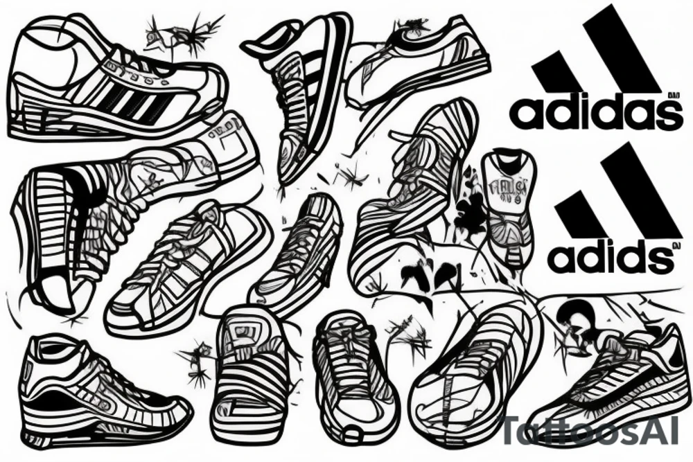 Train adidas graffiti tattoo idea