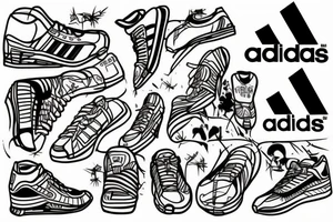 Train adidas graffiti tattoo idea
