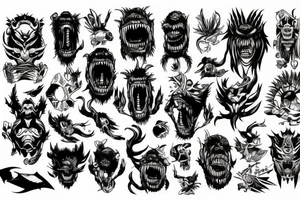 nature space freedom earth monster motorcycle tattoo idea