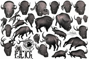 buffalo tattoo idea