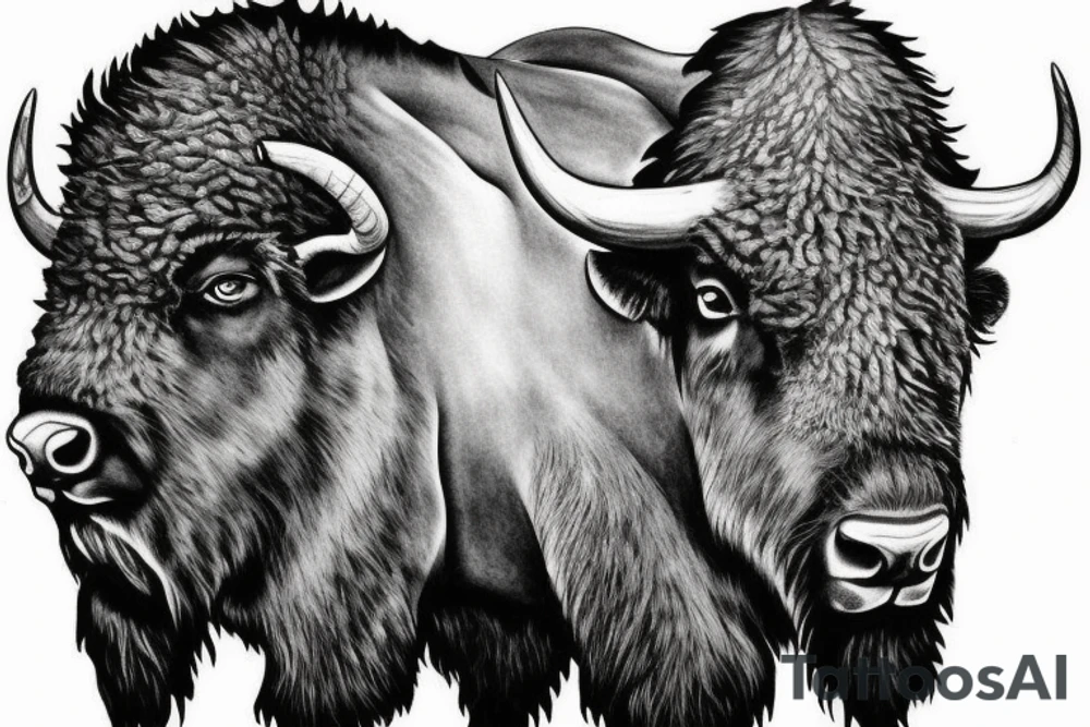 bison tattoo idea