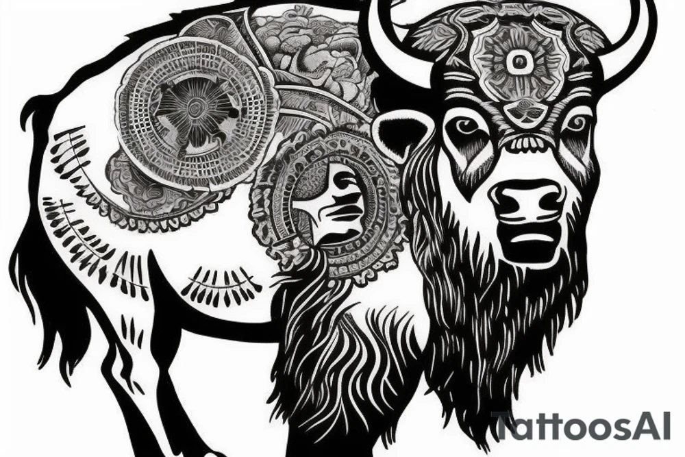 bison tattoo idea