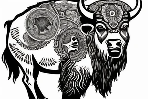 bison tattoo idea