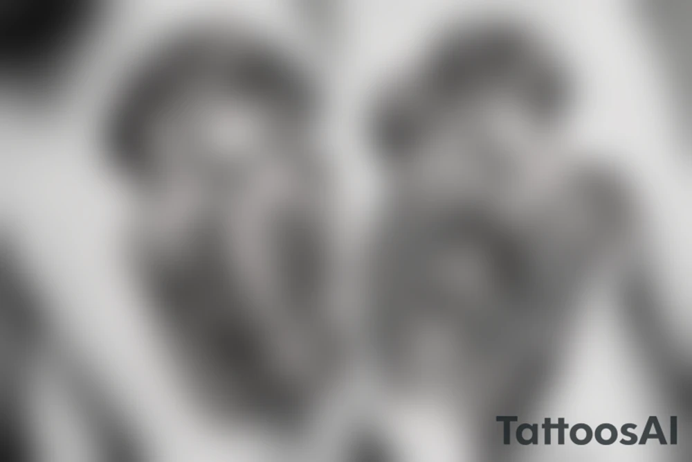 Gay couple hugging tattoo idea