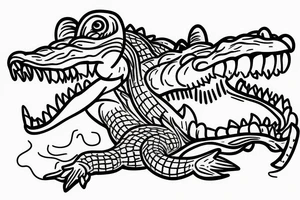 god crocodile and tattoo idea
