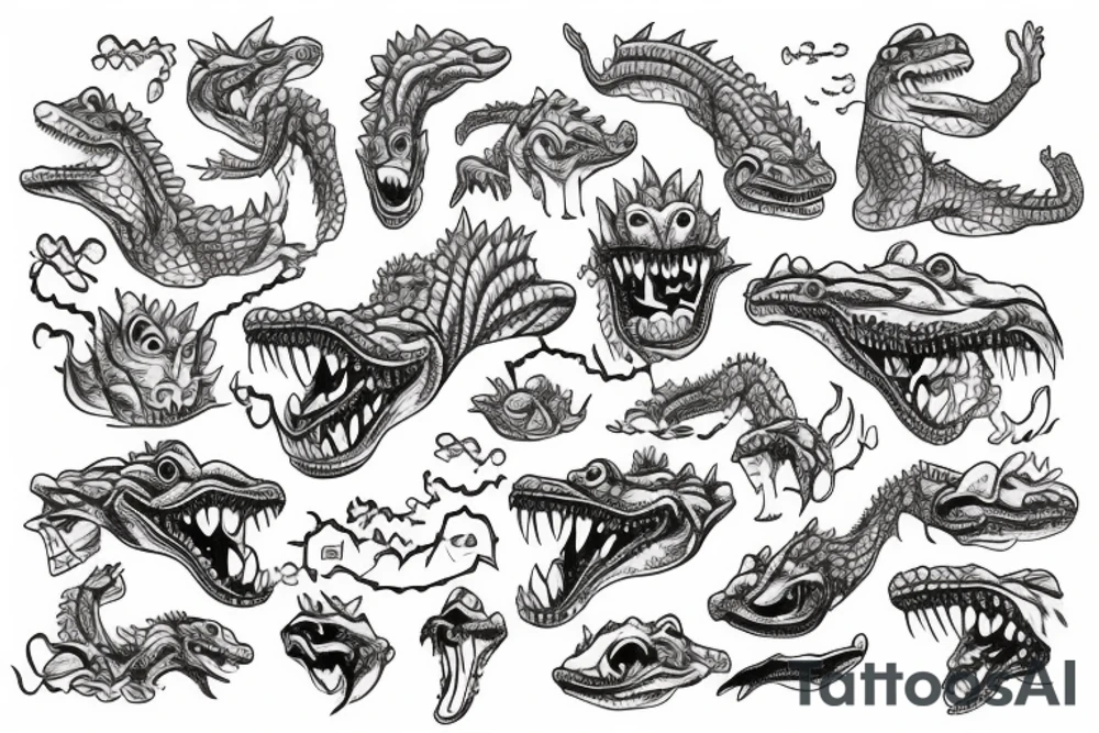 god crocodile and tattoo idea