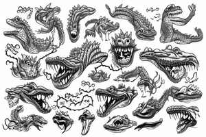 god crocodile and tattoo idea